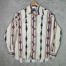Wrangler Western Shirt Mens XXL Aztec Geometric Snap Front Pearl Snap USA Cowboy