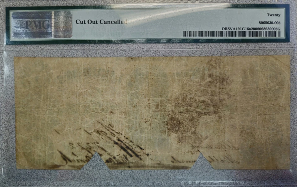 1861 $5 Bank Of Richmond Virginia Civil War Issue G16A PMG VF20 *SOLID SERIAL* - Image 2 of 2