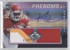 2013 Panini Limited Phenoms Spotlight Silver 19/49 Knile Davis #219 Auto 0x5