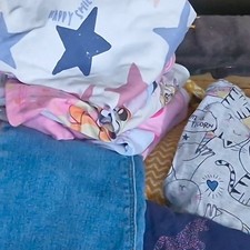 2 Piece Unisex Baby & Toddler Outfit Set Star Top & Denim Jeans Multicolour