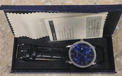 NEW Stauer Urban Blue Dial Analog Men s Watch NICE