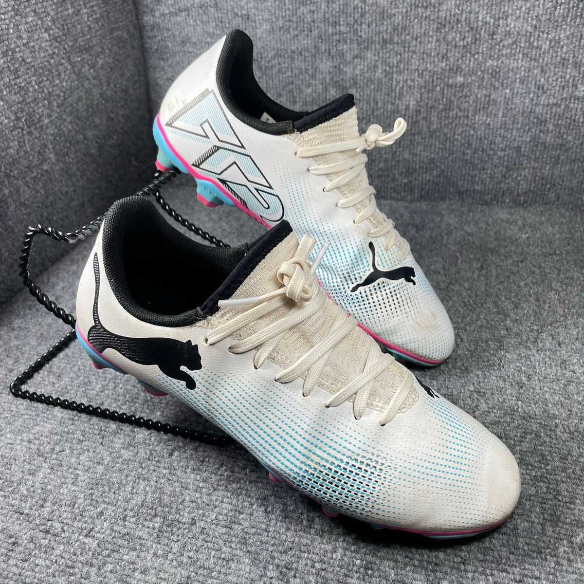 Puma Future 7 Play FG/AG Soccer Cleats Youth 5 White 107734