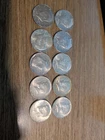 Lot Of 10 - 9 1964 Kennedy Half Dollars (90% AU Silver), 1 Kennedy 1967 (40%AU)