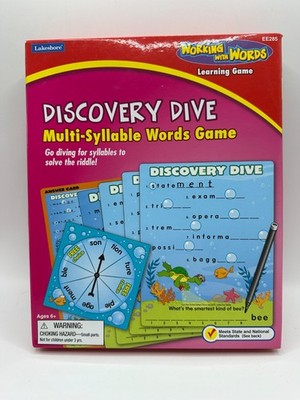 Lakeshore Working with Words Discover Dive Multi-Syllable Words Game EE285 COMPL