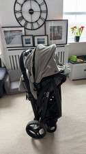 Joie Evalite Double Pram Stroller Grey with Rain Cover Excellent Condition Used