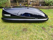 Thule Roof Box Ocean 80 Gloss Black 320 Litre Capacity - with 80mm Wide U Clamps