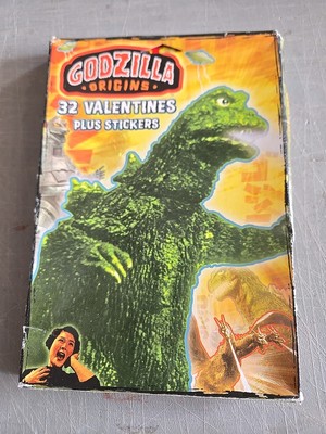 2004 GODZILLA ORIGINS Valentines and Stickers NEW BOX Toho Toy RARE NIB Japan