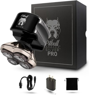 Pitbull Silver Pro SX5 Head Face Shaver Waterproof Cordless Includ