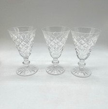 Waterford Crystal Adare 4 3/8" Sherry Glasses Vintage Set of 3 Gothic *Read*