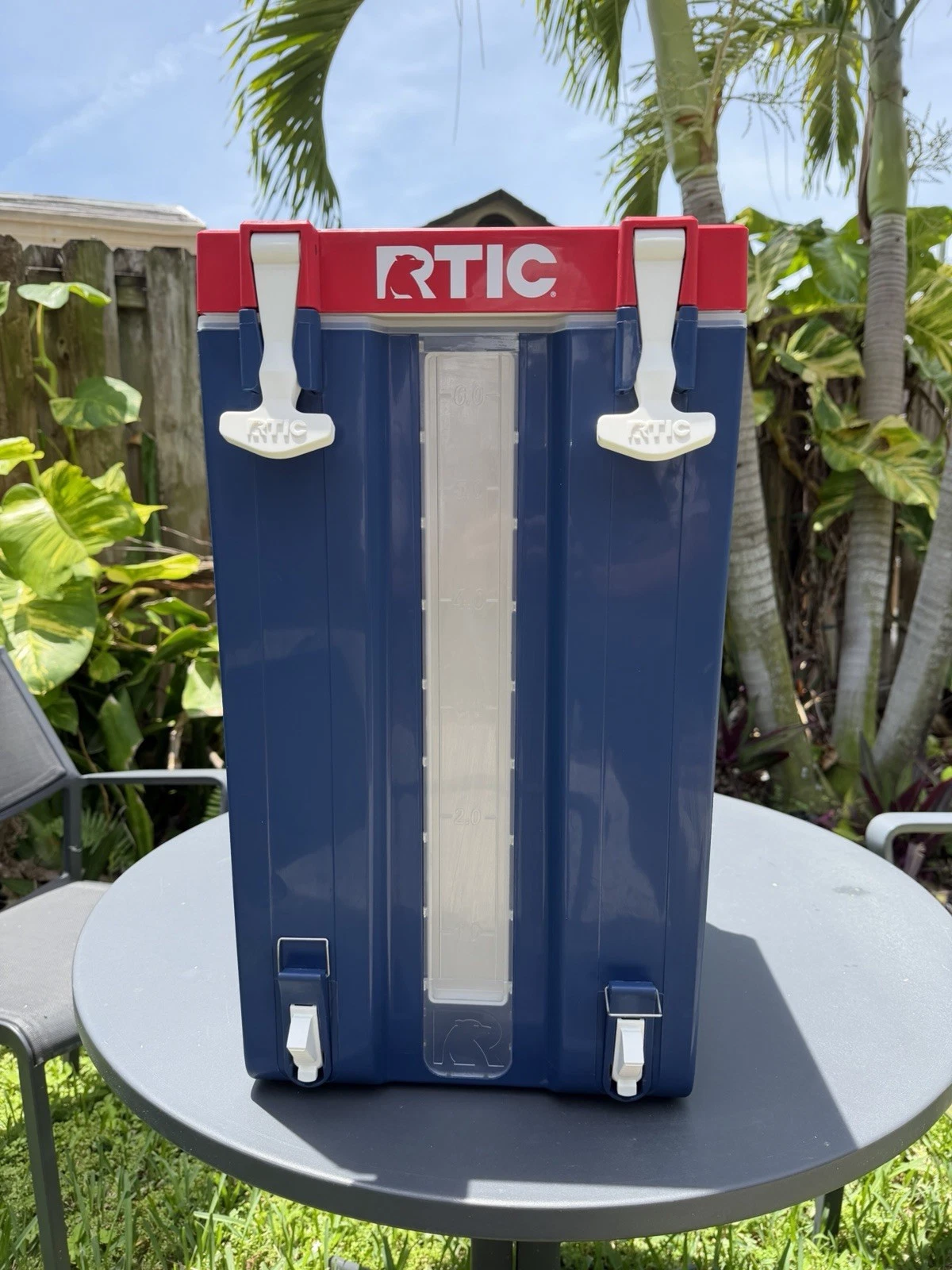 NEW RTIC Halftime Water Cooler 6 Gallon Blue Red Dual Spouts BPA-Free