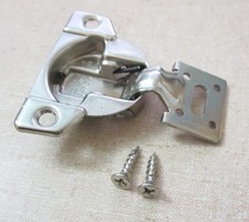 Grass 860-02 Nickel Face Frame Cabinet Hinges w/ 860-07 Base Mounting Plates