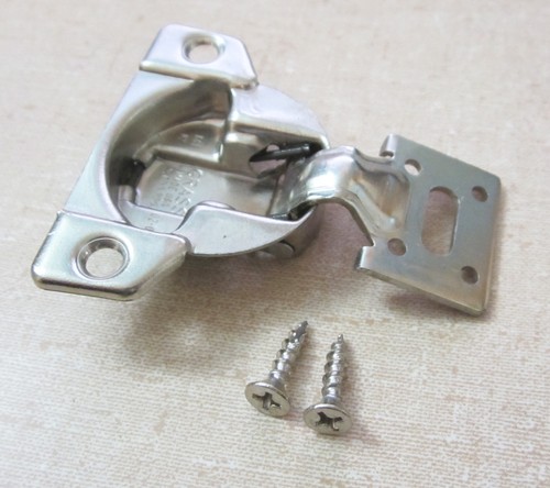 Grass 860-02 Nickel Face Frame Cabinet Hinges w/ 860-07 Base Mounting Plates