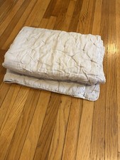 Pottery Barn Kids EUC 100 Lyocell Blush Tufted Toddler Quilt 36 X 50 In
