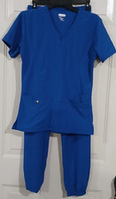 Scrubaid Navy Blue Performance Scrub Set Nurse Doctor Hospital Uniform Sz. Small