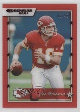 2021 Panini Clearly Donruss Retro 2001 Red 8/49 Joe Montana #01-12 HOF 10k8