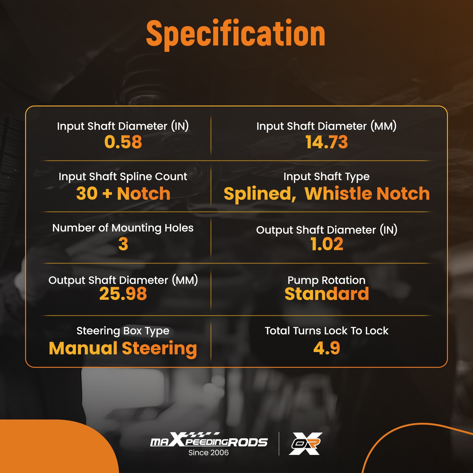 Power Steering Gear Box For Suzuki Samurai Manual Steering Model 1986-95 LHD