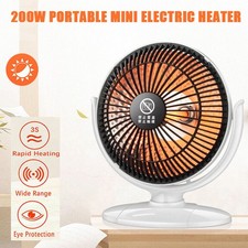 6" 200W Mini Electric Heater Fan Winter Air Warmer Silent Desk Home Office