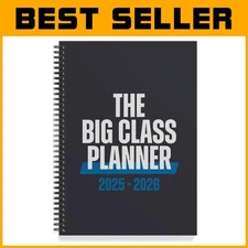 Spiral-Bound Foldable Academic Planner 2025-2026 – Convenient Dry-Erase