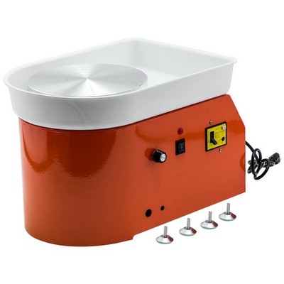 Red Electric Pottery Wheel 9.8'' Plate for School Teaching Home Use DIY Craft