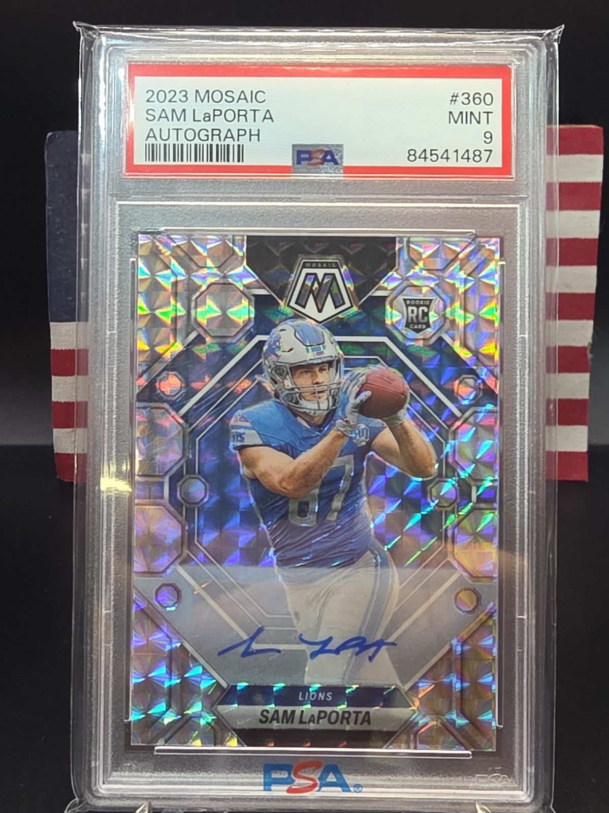 Sam LaPorta Panini Mosaic #360 Autograph