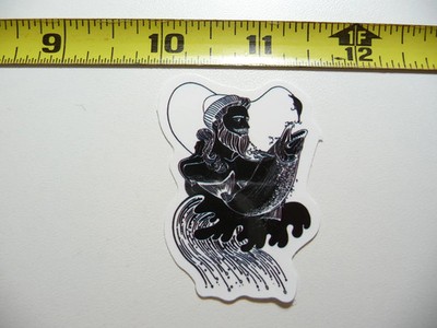 POSEIDON FISHING FISH SMALL STICKER DECAL FUN SPORT FUNNY