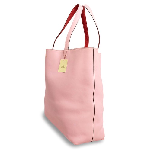 HERMES Double Sense 45 Tote Taurillon Swift calfskin Rouge Pivoine & Rose Sakura - Picture 5 of 10
