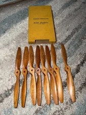Top Flight Lot Of 8 Tornado 10/5-10/6 OG BoxbPlasticote Airplane Wood Propellers