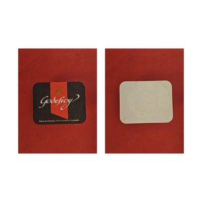 Godefroy roter Streifen Brauerei Bierdeckel Beermat