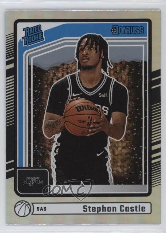 2024-25 Panini Donruss Rated Rookie Holo Winter Stephon Castle #244 12fl