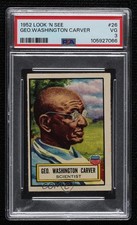 1952 Topps Look 'n See George Washington Carver George W Carver #26 PSA 3 16ez