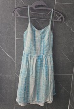 Guess Light Blue Tie Dye Ruched Vneck Dress XS