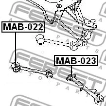 FEBEST 2001-2005 Dodge Stratus Rear Transverse Arm Bushing MAB-023 - Image 2 of 2