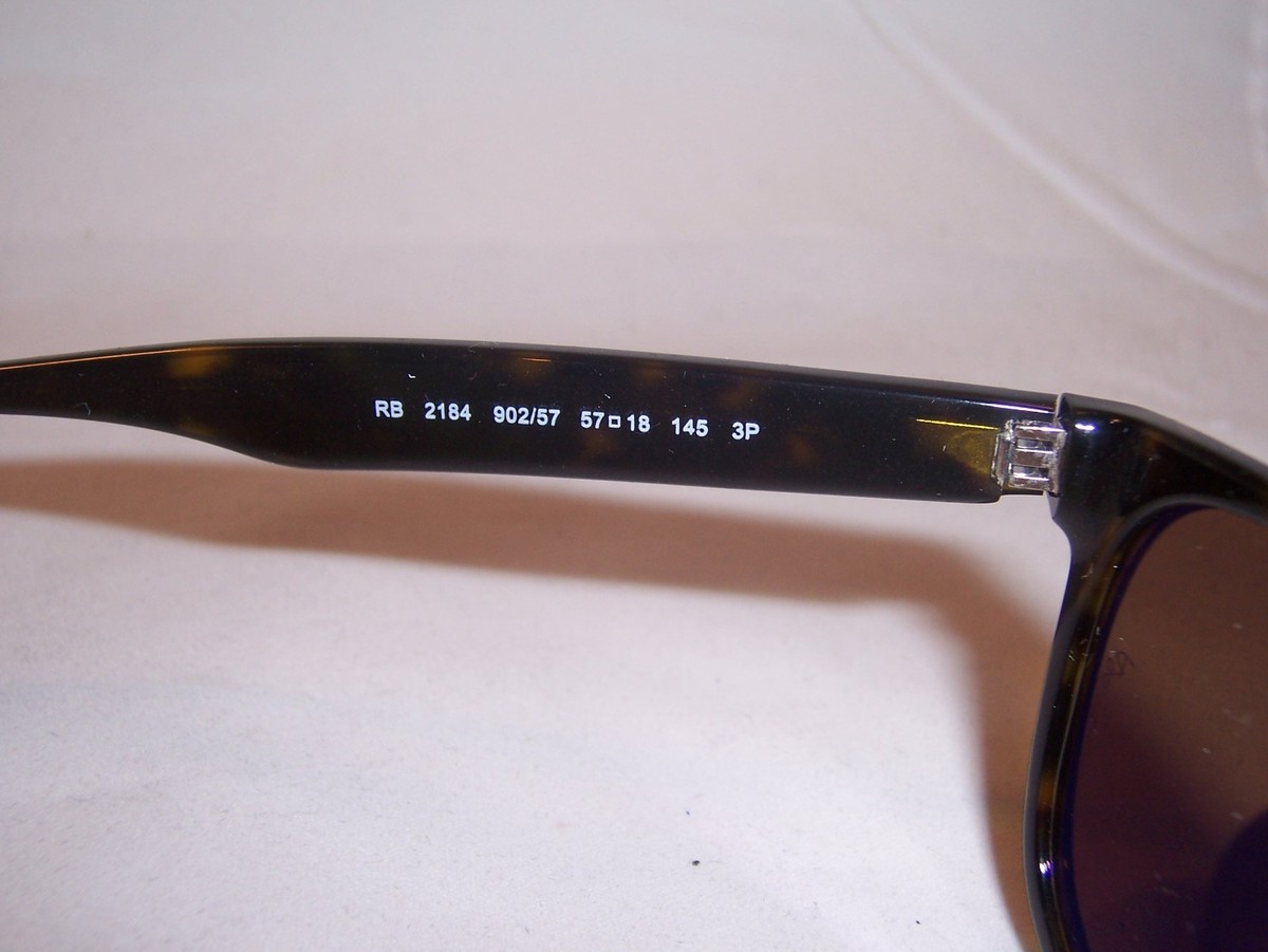 New RAY BAN Sunglasses RB 2184 902/57 HAVANA/BROWN POLARIZED 57mm