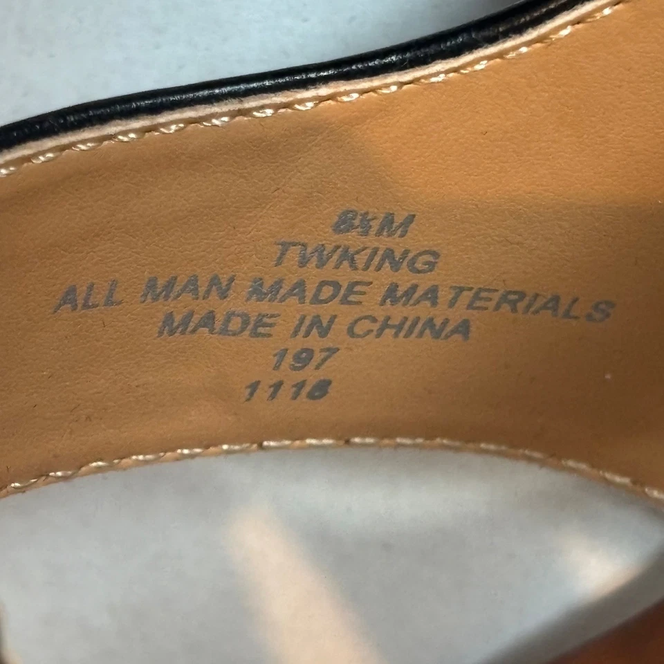 Sandalias para mujer Tommy Hilfiger 8,5 m negras de cuero con logotipo tanga con tirantes planos Foto 2 de 4