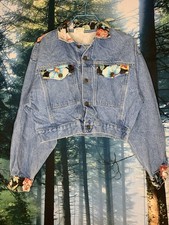 Vintage Floral Denim Jacket Size Medium
