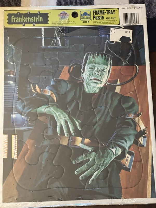 Vtg Frankenstein 12 PC Puzzle Golden Universal Monsters Sealed