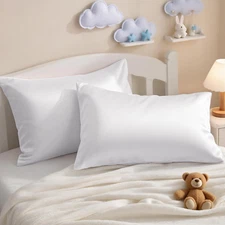 NTBAY Egyptian Cotton Toddler Pillowcases - Set of 2 - Travel Pillow Cases - 500