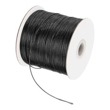 Black 0.5mm Waxed Cord 175 Yard Wax Bead Thread String