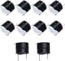 10Pcs DC5V Black Mini Active Piezo Buzzers Electronic Buzzer Alarm Sounder Speak