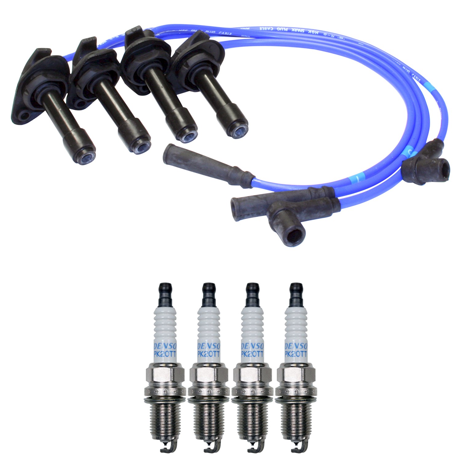 NGK Wire Set  Denso 4 Platinum TT Spark Plugs Kit for Legacy 2.5L H4 NA 97-99