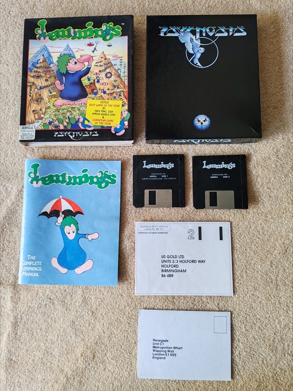 Lemmings Commodore Amiga 1991 Boxed