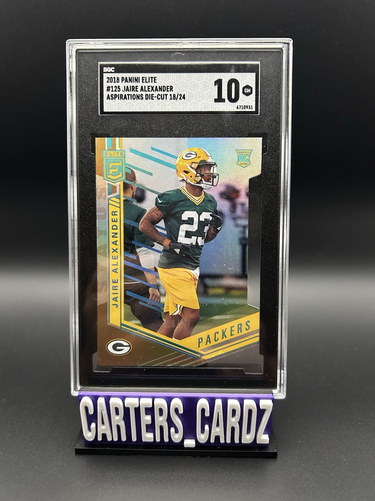 Jaire Alexander Panini Donruss Elite #125 Aspirations Die-Cut