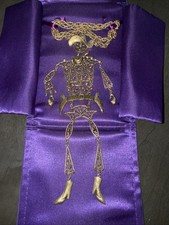 RARE Vtg 8? Tall articulated Filigree CowboyGunslingerWesternPendant AntiqueGold