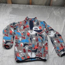 Patagonia Synchilla Sweatshirt Boy Large Gray Animal Snap T Fleece Anorak RARE