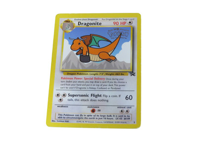 Dragonite - 5 Pokemon 1999 WB First Movie - Black Star Promo LP