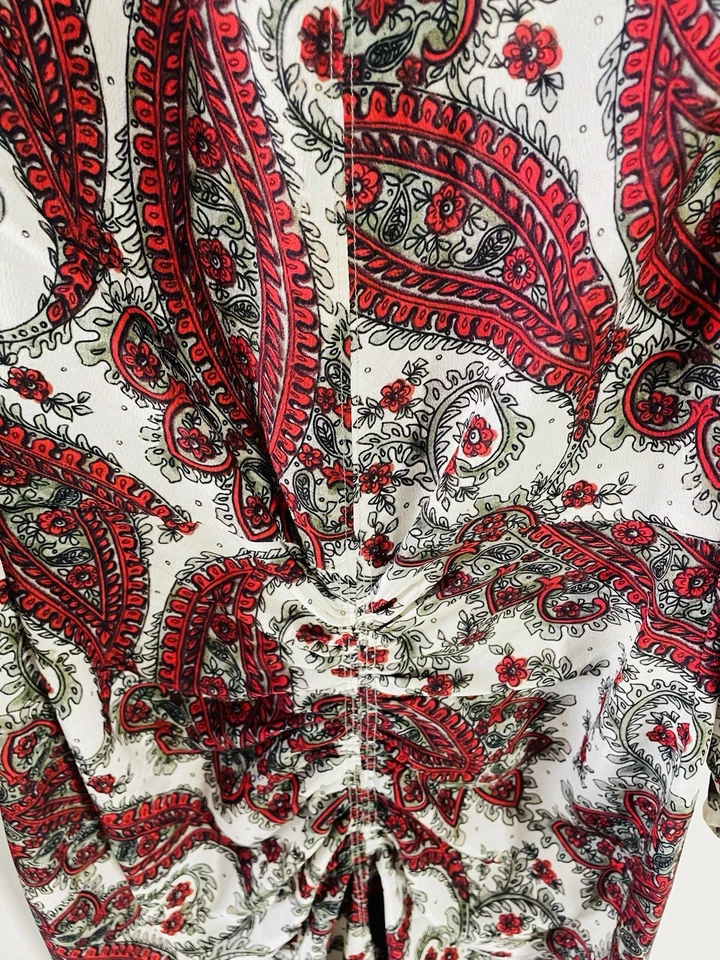 Robe midi drapée imprimé cachemire Isabel Marant – Taille 38 - Photo 3/4