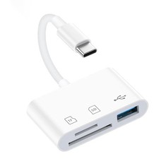 3 in 1 SD TF Card Reader for iPhone 14 13 12 11 Pro Max XR XS iPad Android USB C