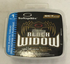 DISCONTINUED! BLACK WIDOW LARGE THREAD SOFT SPIKES 3/8" PLASTIC THREAD 22PK NEW!