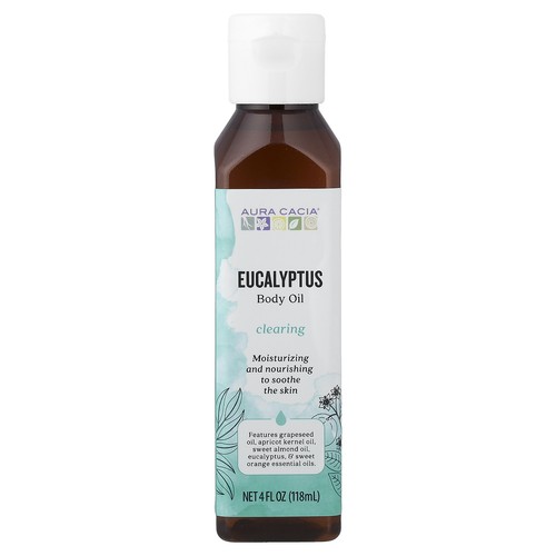Body Oil, Clearing, Eucalyptus, 4 fl oz (118 ml)