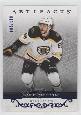 2021-22 Upper Deck Artifacts Stars Royal Blue 3/199 David Pastrnak #107 0c3